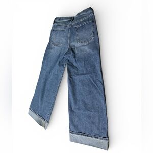 NWOT - Jessica Simpson Freesia - Stylish Blue Wide Leg Cuffed Women's Jeans - 12